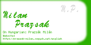 milan prazsak business card
