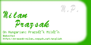 milan prazsak business card